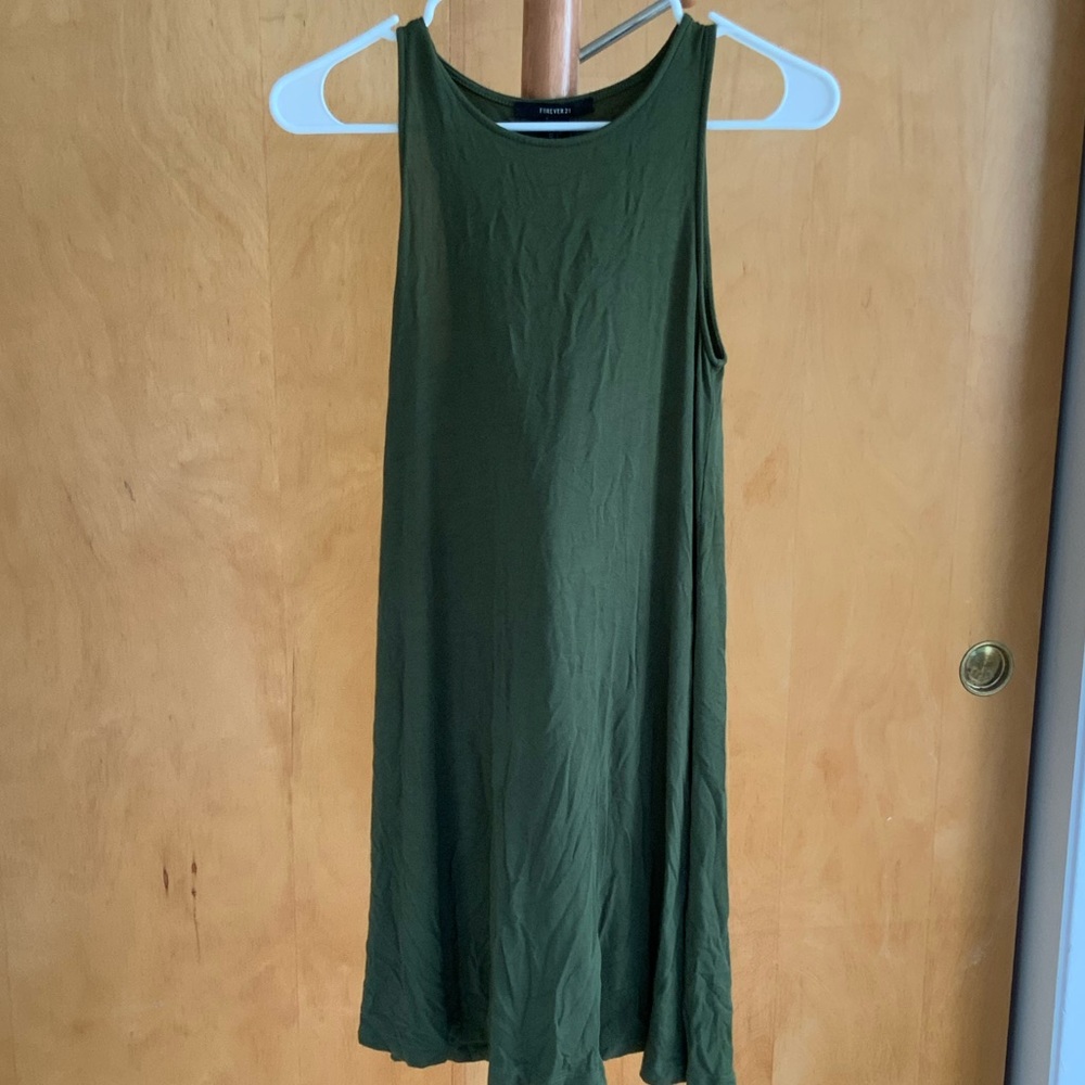 Green tank-top dress